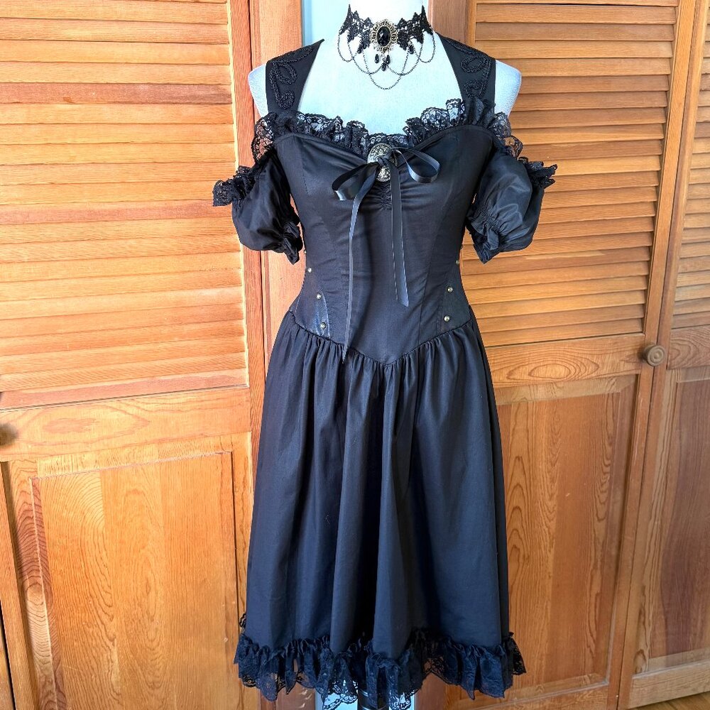 Vintage Lip Service Winchester Steampunk Victorian Gothic Lolita Fairy Dress XS
